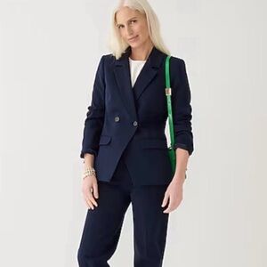 J. Crew Navy Devon Blazer in Drapey Flannel